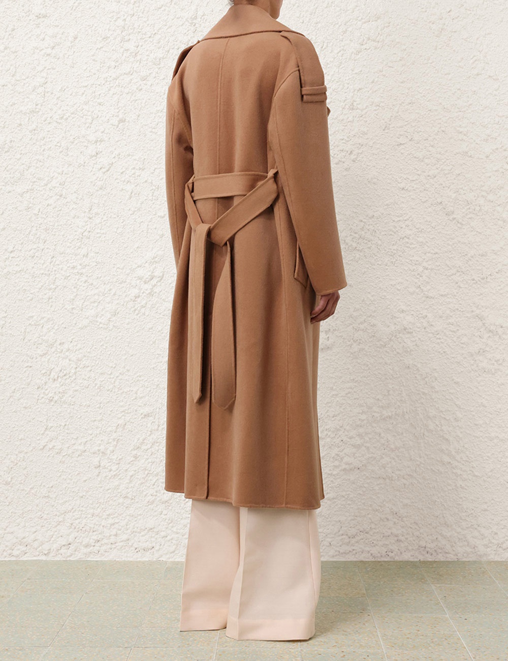 NATURA BELTED LONG COAT - 4