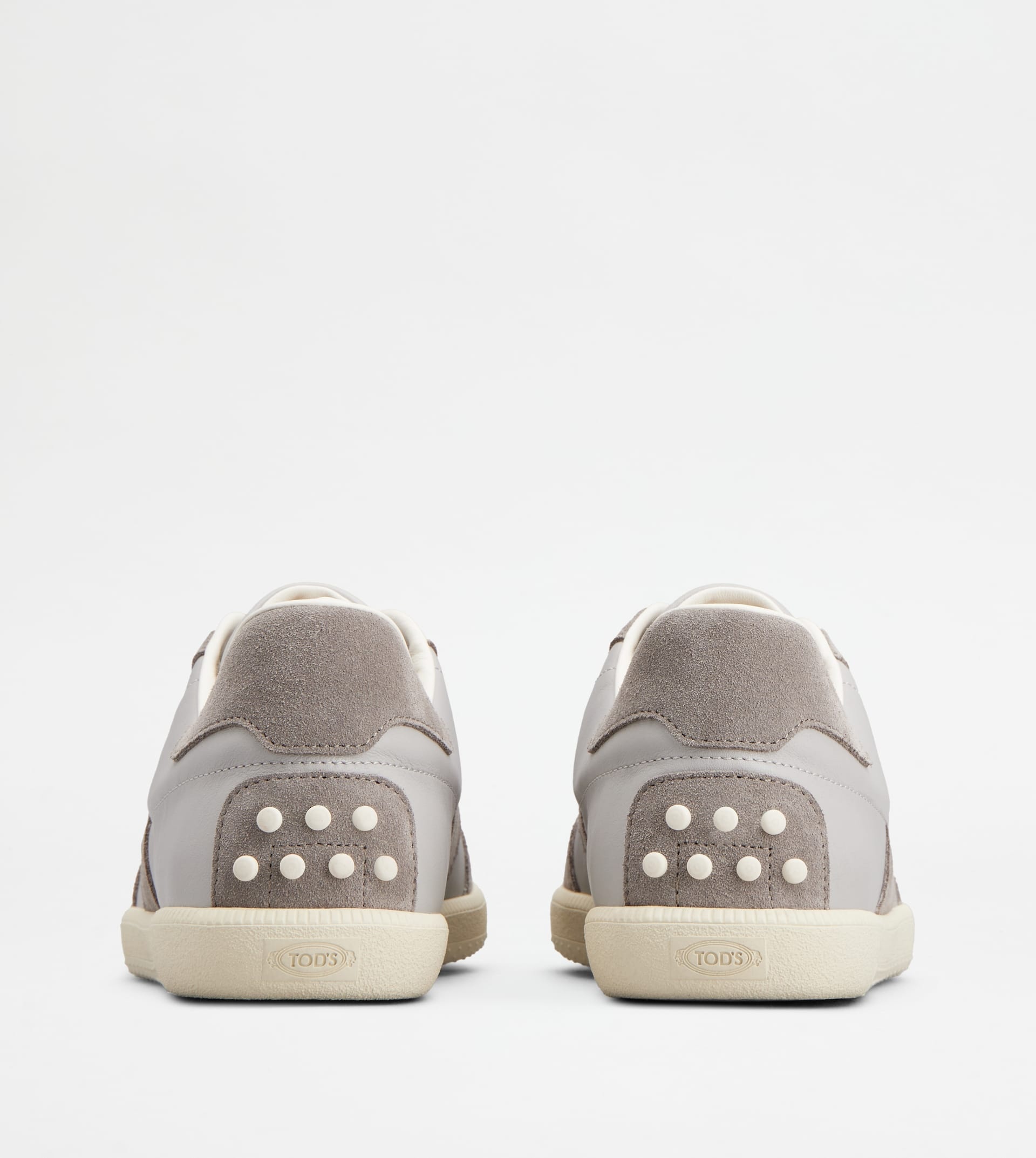 TOD'S TABS SNEAKERS IN SMOOTH LEATHER AND SUEDE - GREY - 3