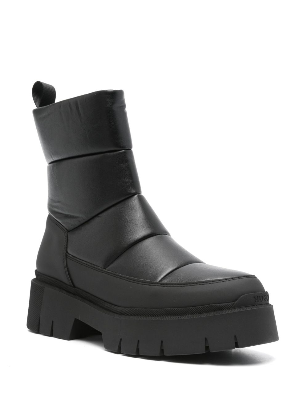 padded faux-leather boots - 2