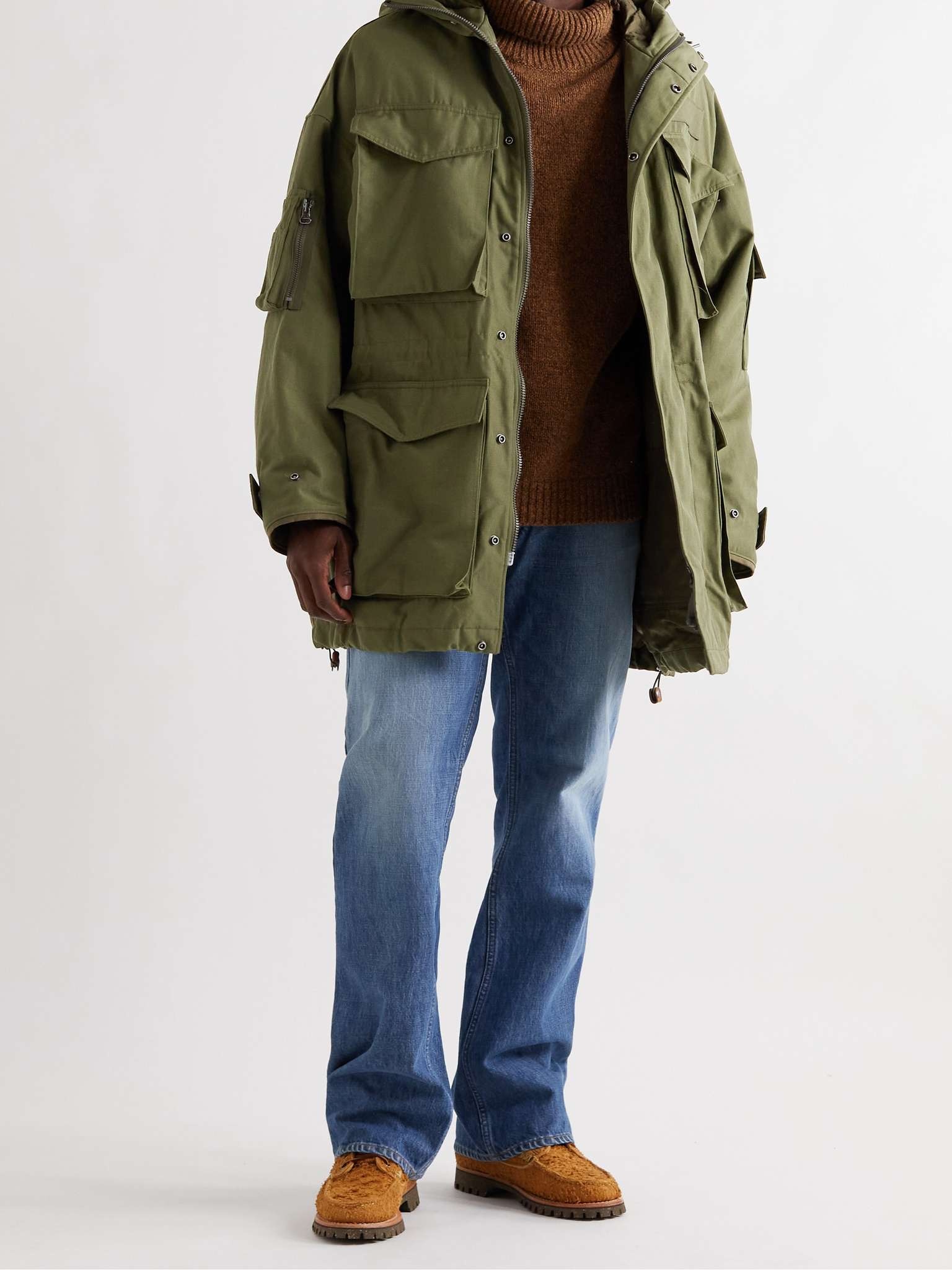 Krupa Wool and Linen-Blend Gabardine Hooded Field Jacket - 2