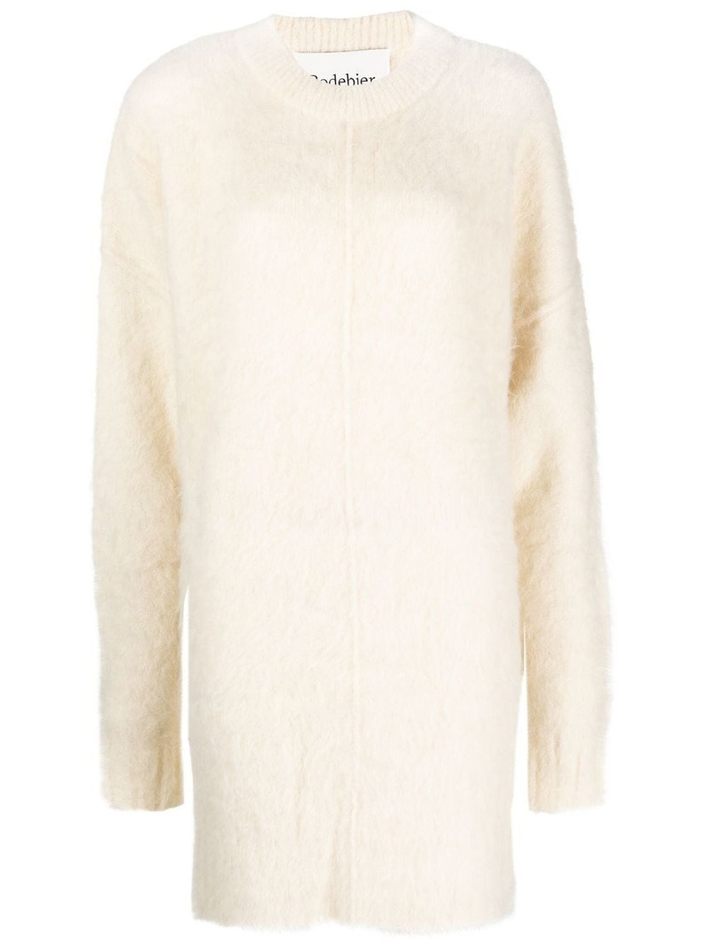 alpaca-blend knitted mini dress 1
