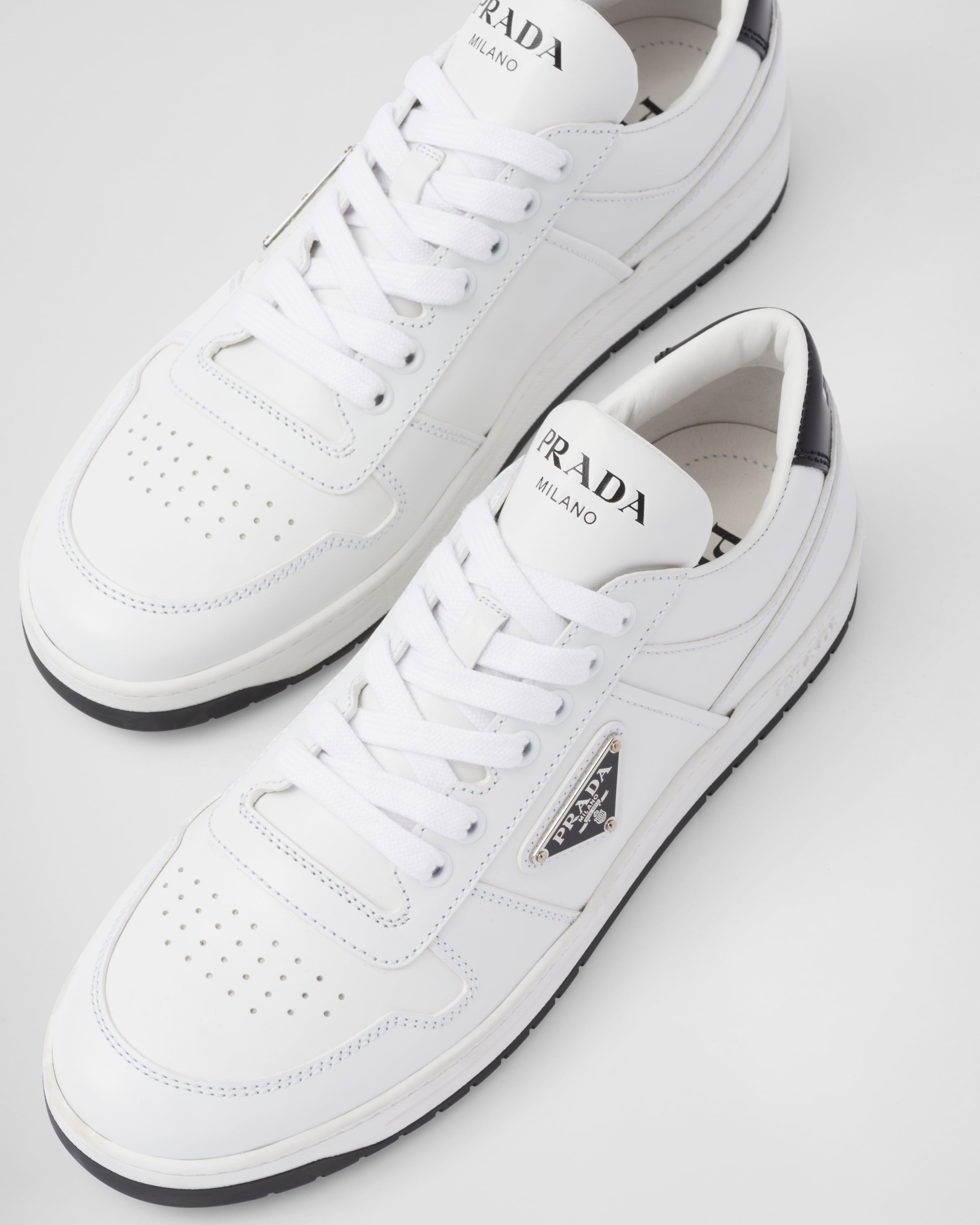 Prada Downtown perforated leather sneakers