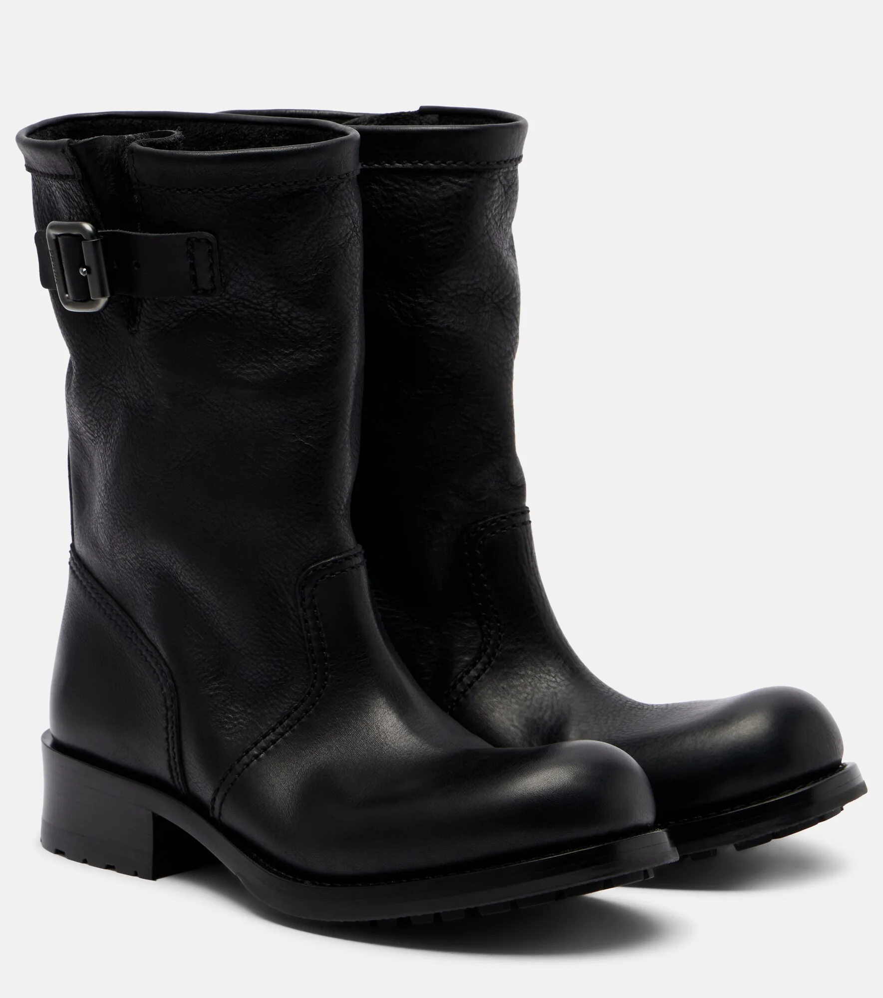 Leather mid-calf boots - 1