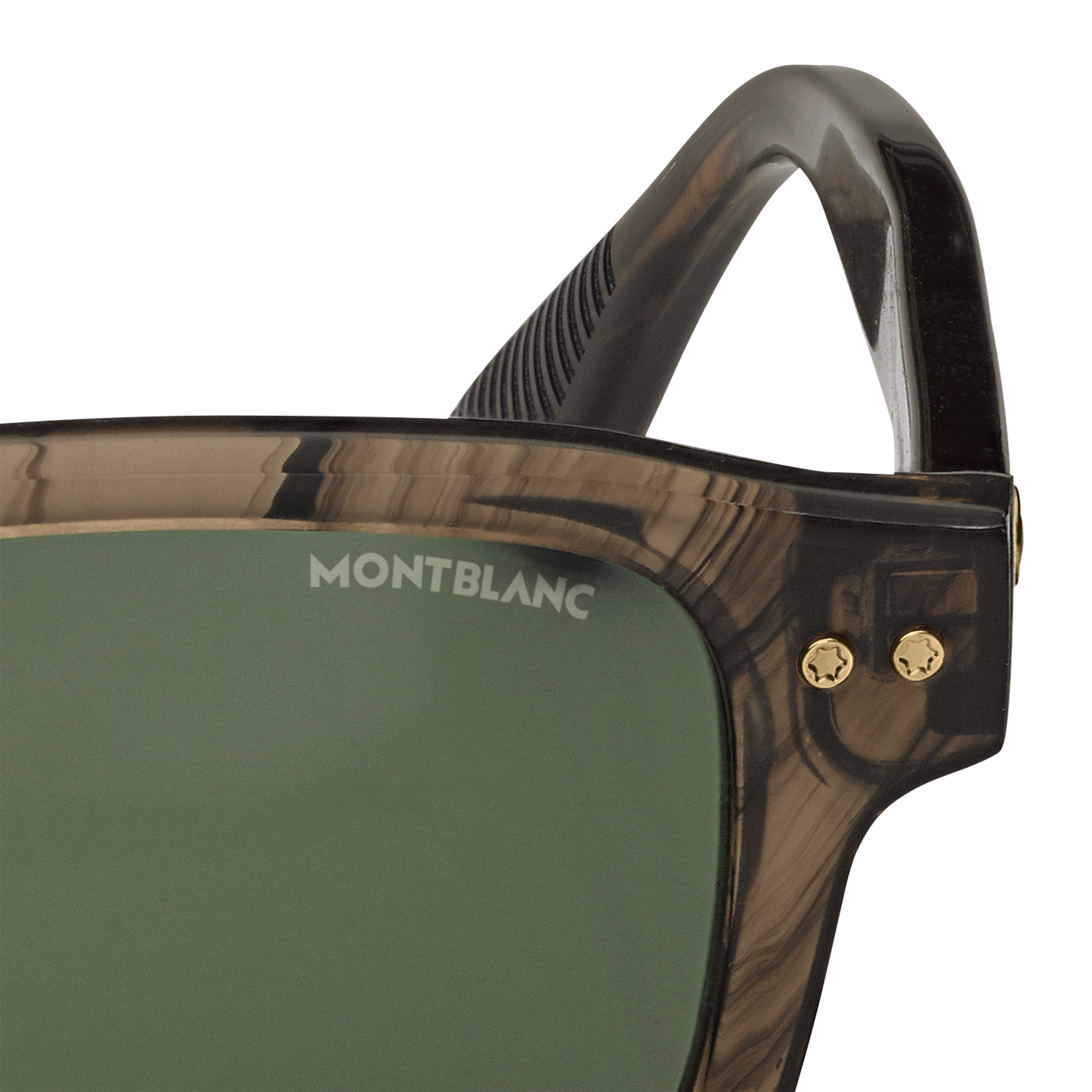 Rectangular Sunglasses with Havana-Colored Acetate Frame - 3