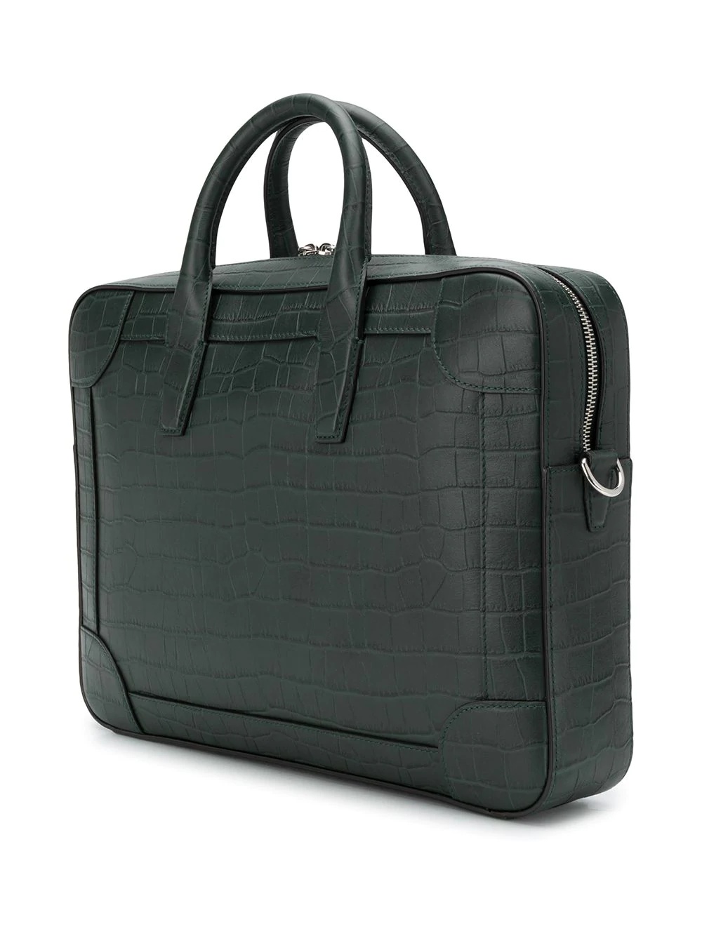 crocodile effect leather carry bag - 3