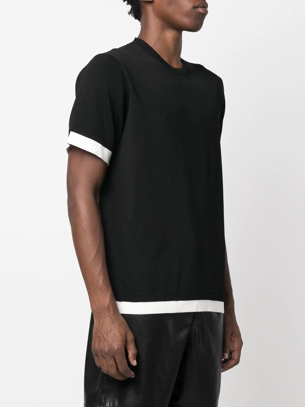 layered-effect short-sleeve T-shirt - 3