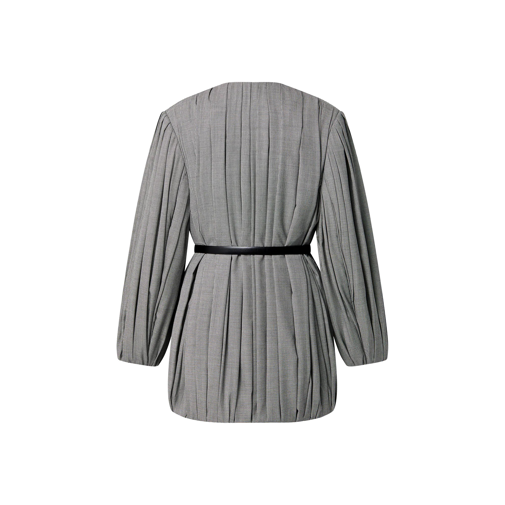 Draped Micro Check Jacket - 3