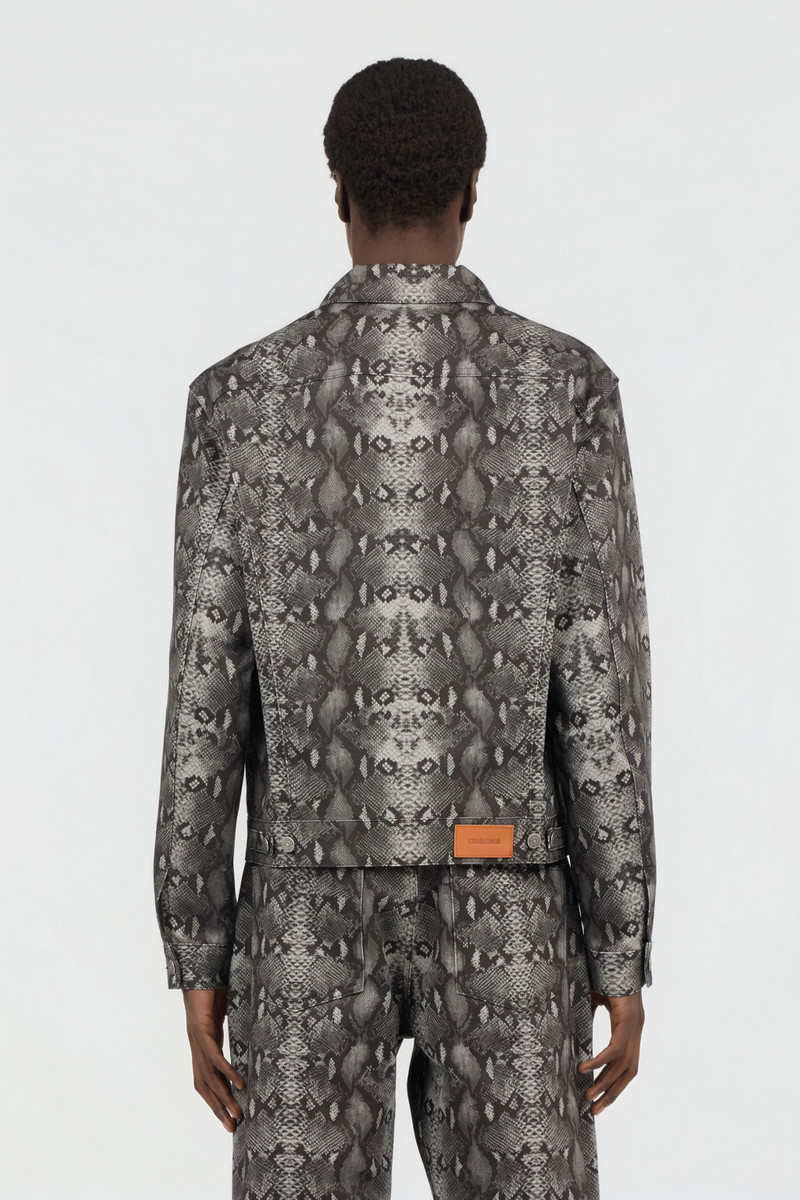 Python Print Denim Jacket 4