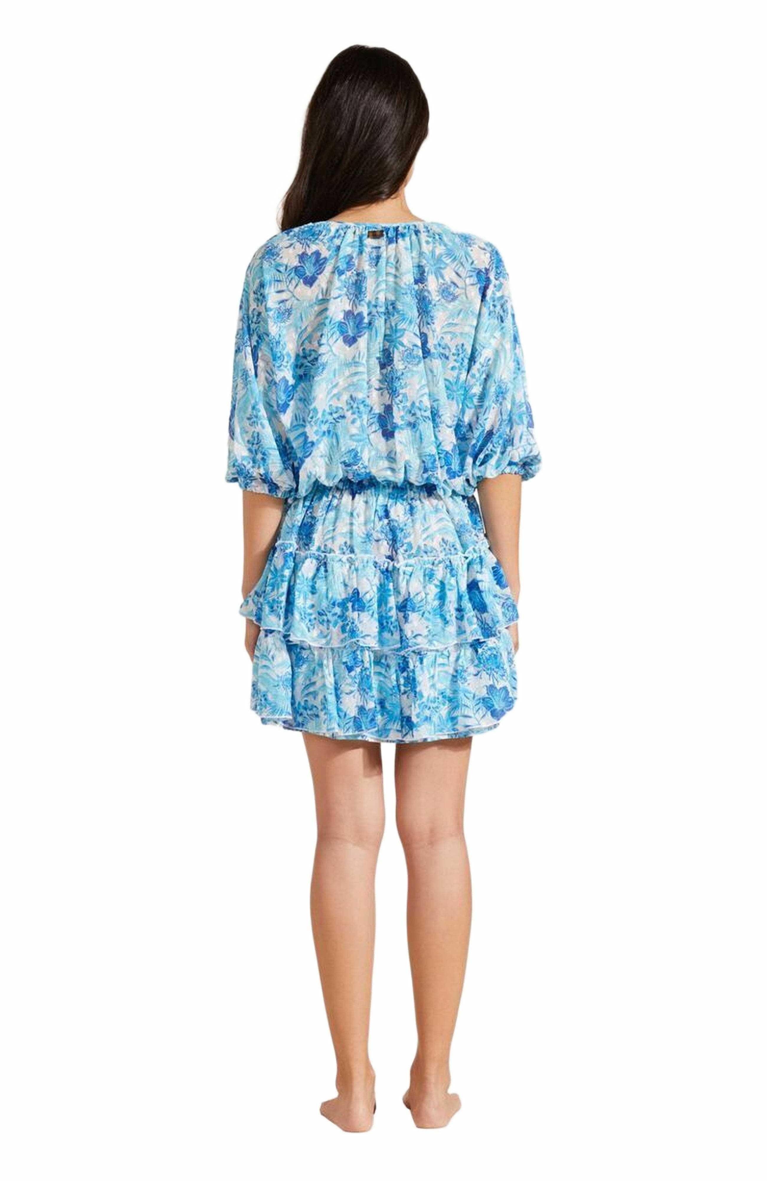 Vilebrequin Women's Tahiti Flowers Ruffles Mini Dress in Blanc at Nordstrom - 2