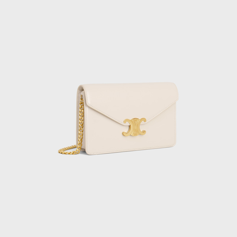 CELINE WALLET ON CHAIN MARGO in Shiny calfskin outlook