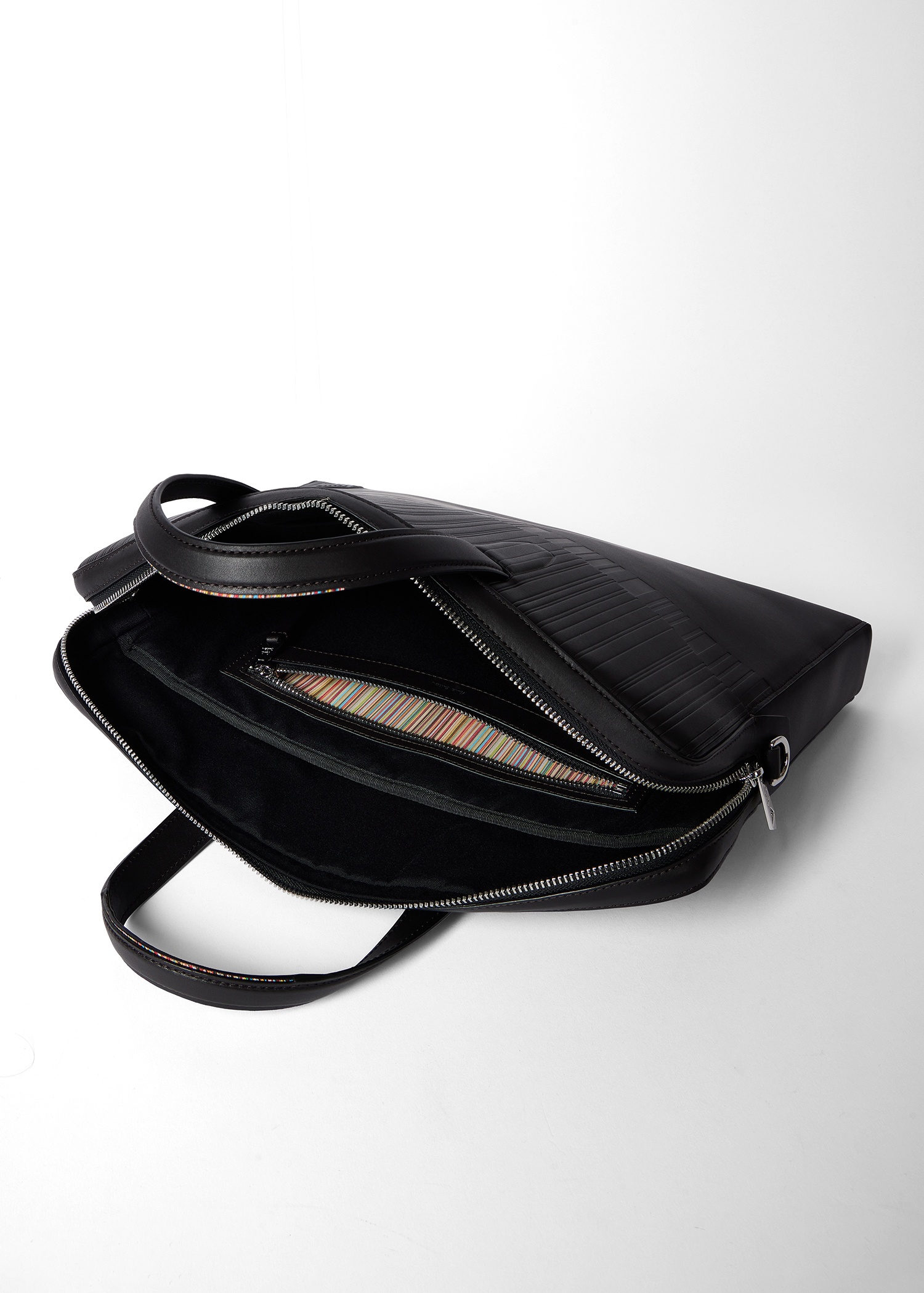 Dark Brown Leather 'Shadow Stripe' Folio - 6