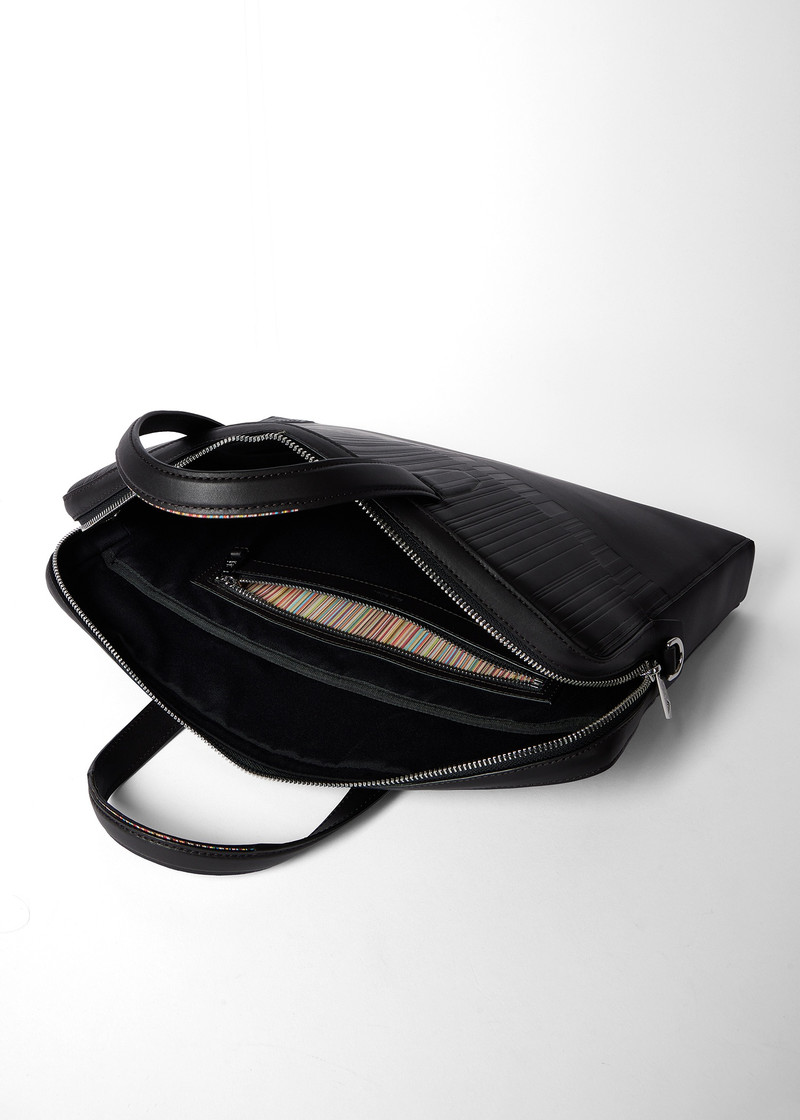 Dark Brown Leather 'Shadow Stripe' Folio 6