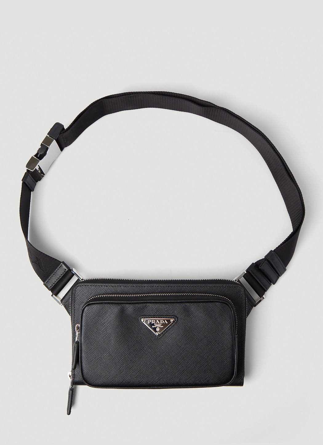 Prada Men Logo Motif Woven Beltbag - 3