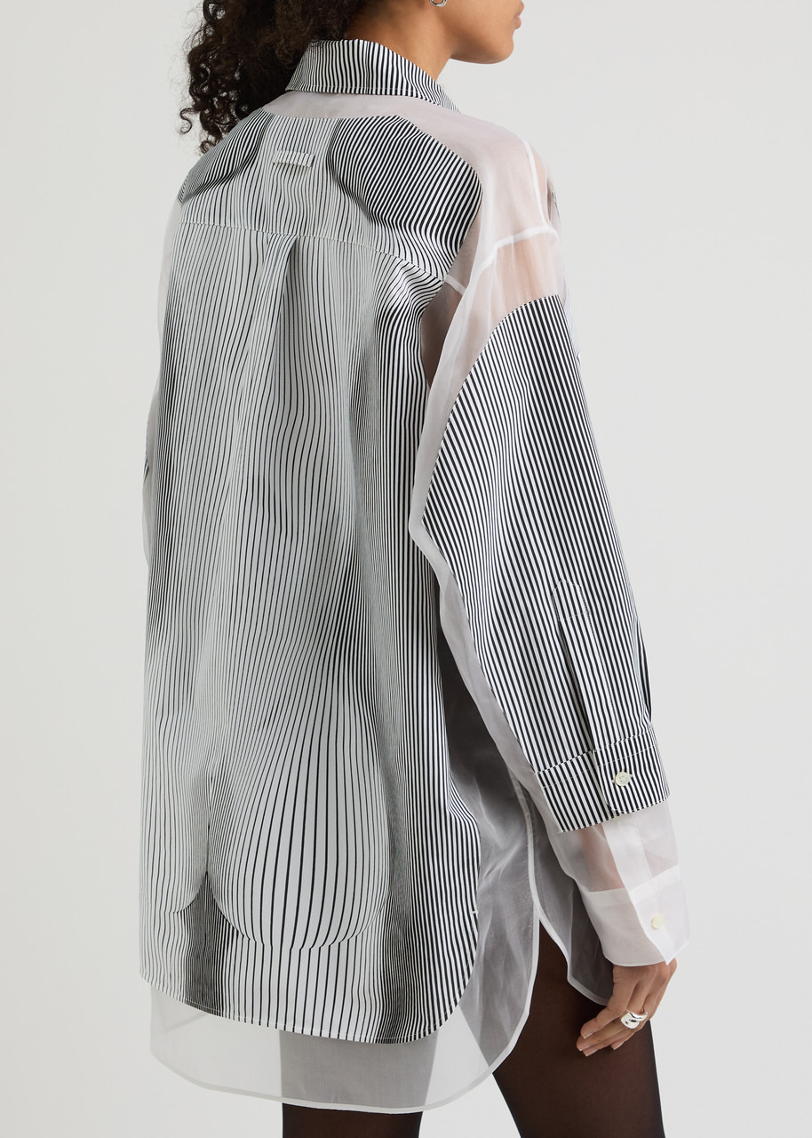 Jean Paul Gaultier Printed Silk-chiffon and Poplin Shirt - 3