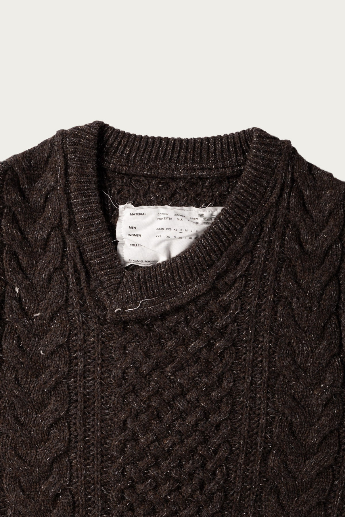 Frankenstein Cable Knit - Natural Brown Glitter - 2