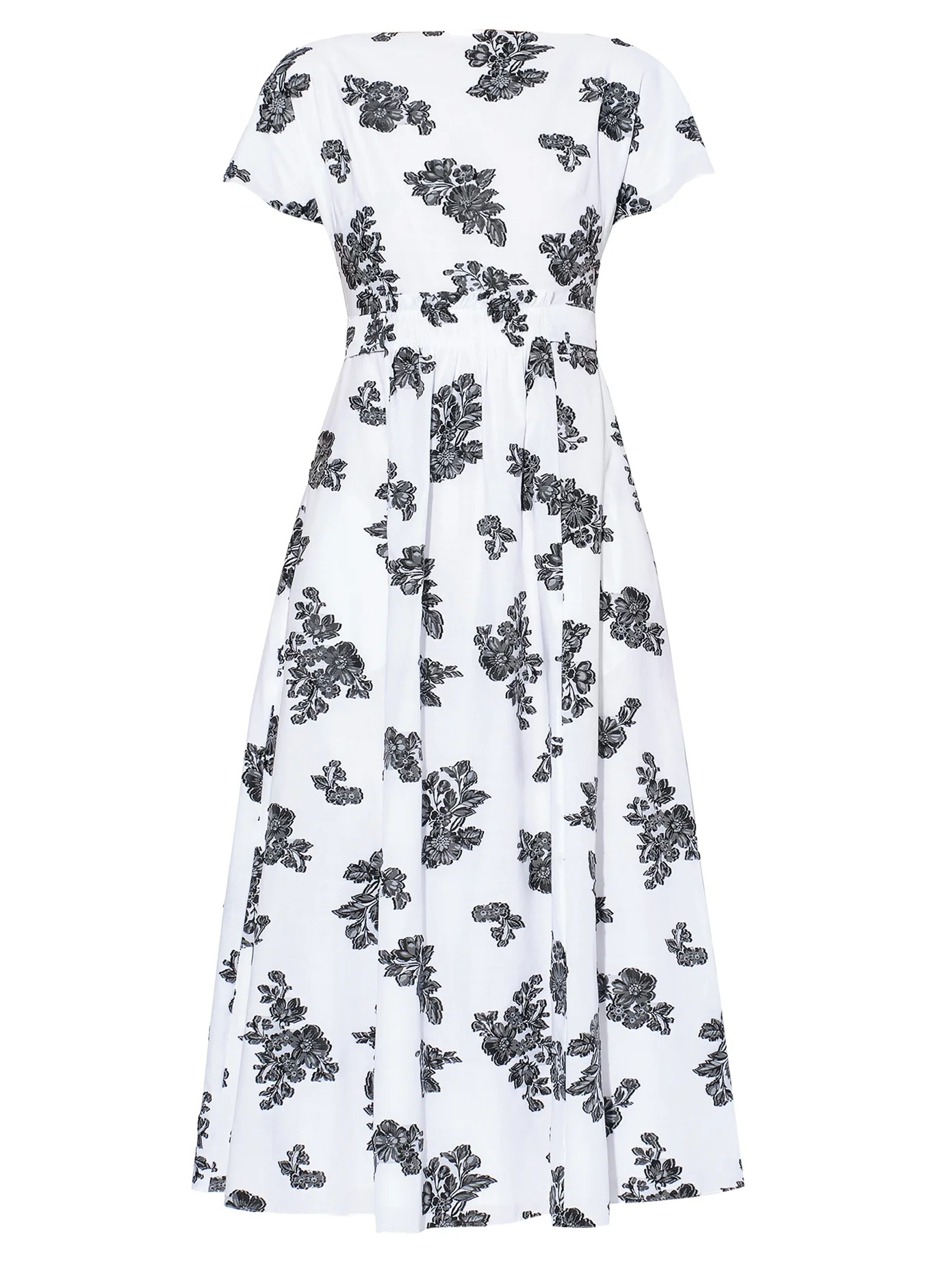 Fraser floral-print poplin midi dress - 1