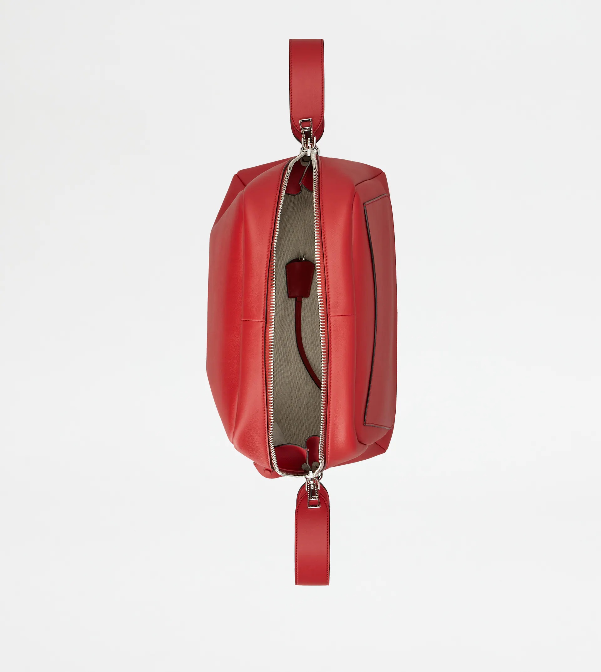 TOD'S DARSENA POUCH BAG IN LEATHER MEDIUM - RED - 8