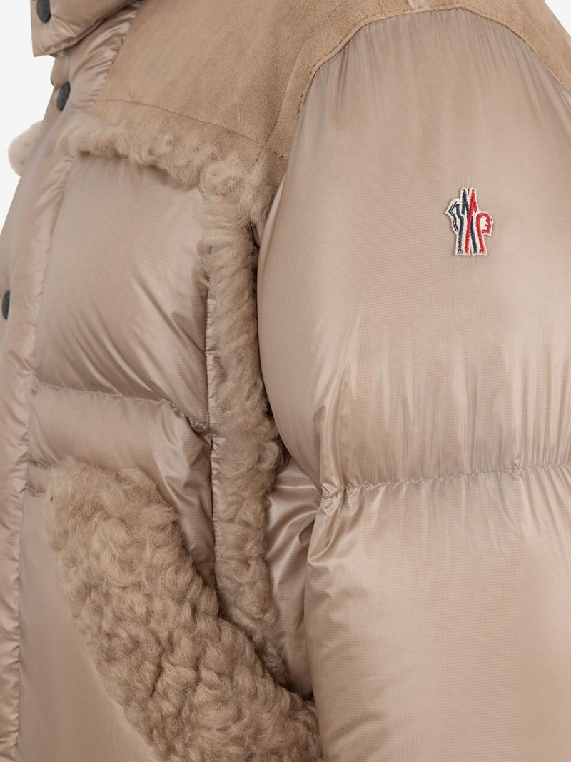 shearling-trimmed puffer jacket 3