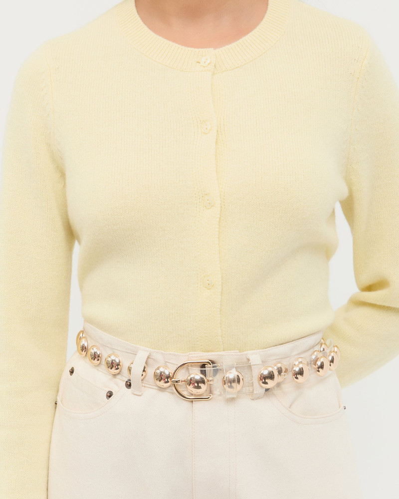 Issa Clear/Champagne Studded Belt 3
