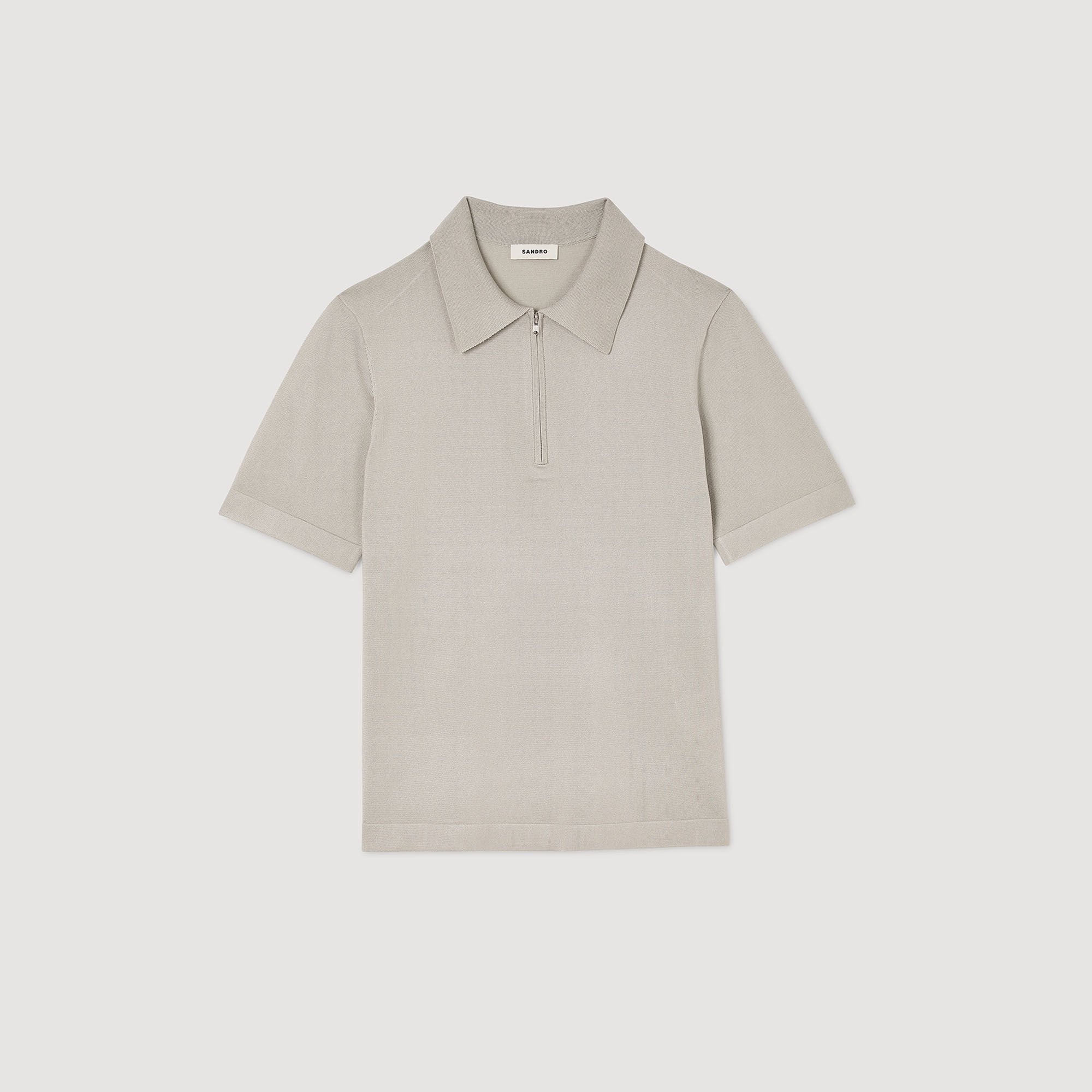 KNITTED POLO SHIRT WITH ZIP COLLAR - 6