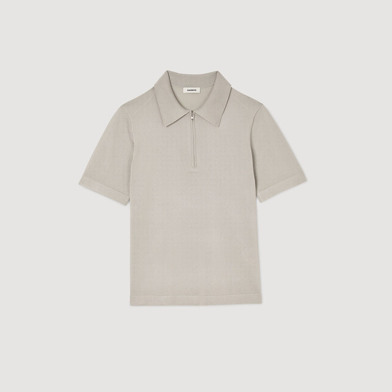 KNITTED POLO SHIRT WITH ZIP COLLAR 6