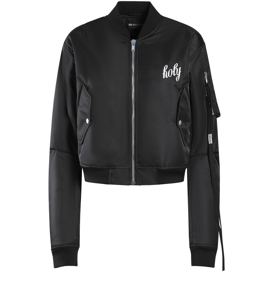 Ann Demeulemeester Lea Dropped Shoulder Cropped Bomber With