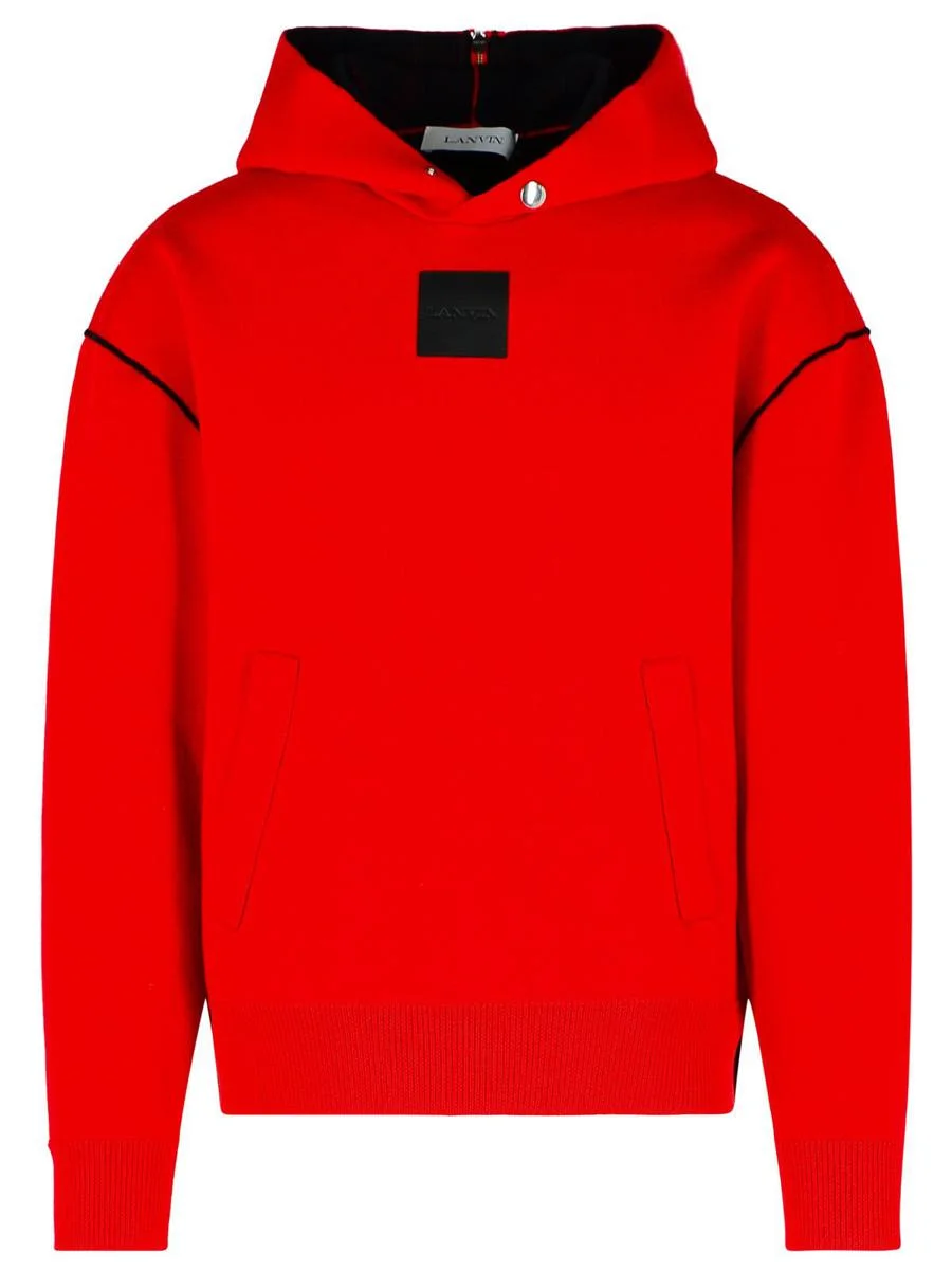 Lanvin 'Loose' Red Wool Blend Sweatshirt - 1