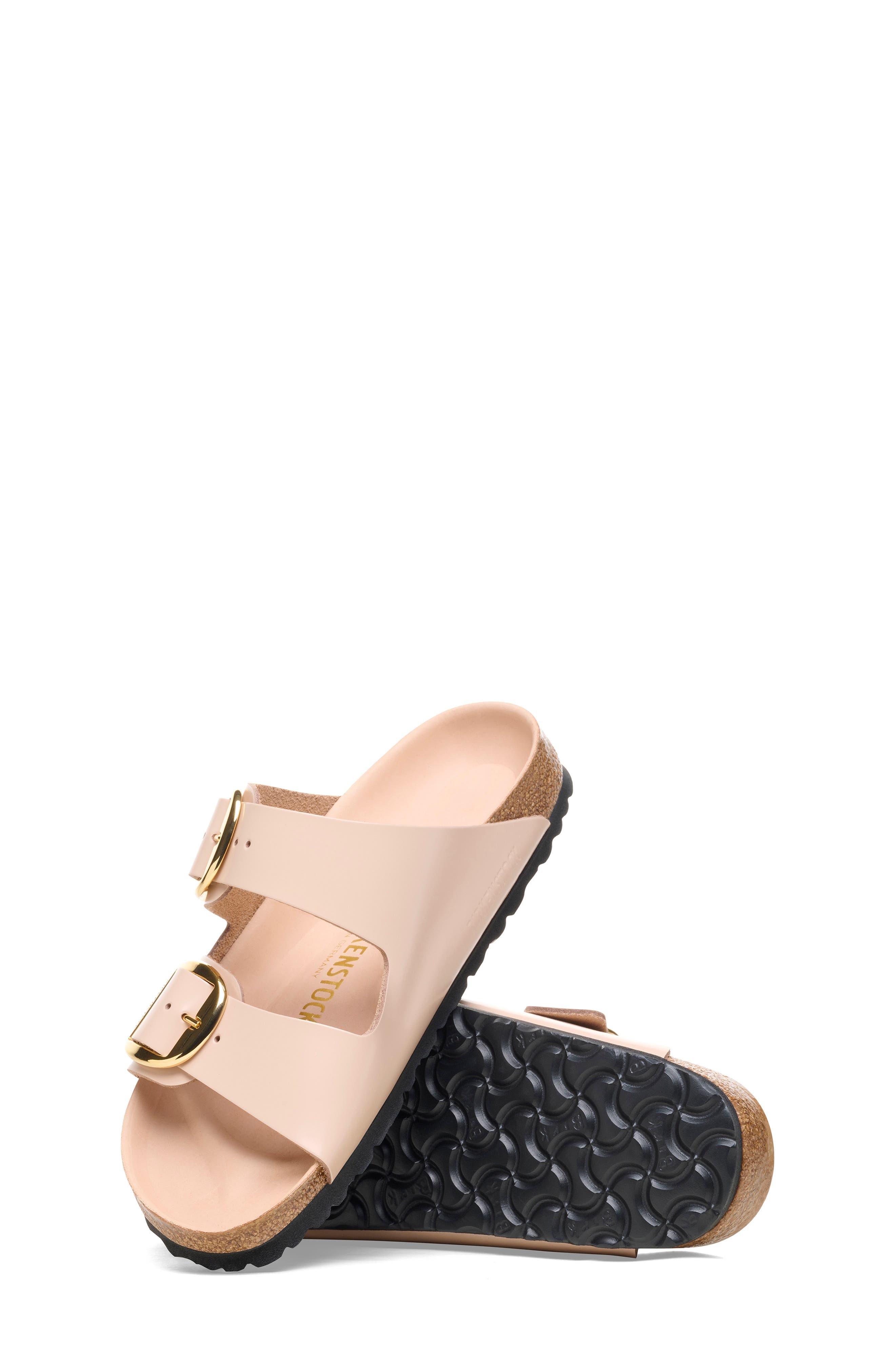 Birkenstock Arizona Big Buckle Slide Sandal in New Beige at Nordstrom - 3