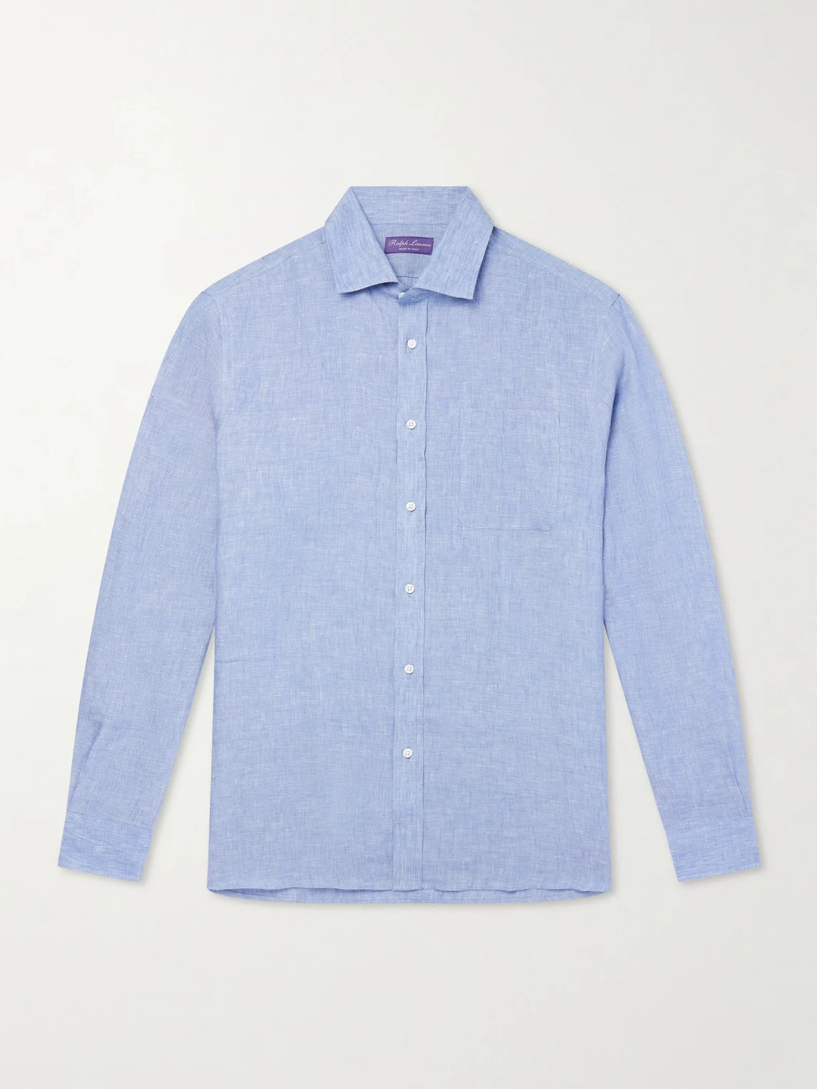 Camp-Collar Linen-Chambray Shirt - 1