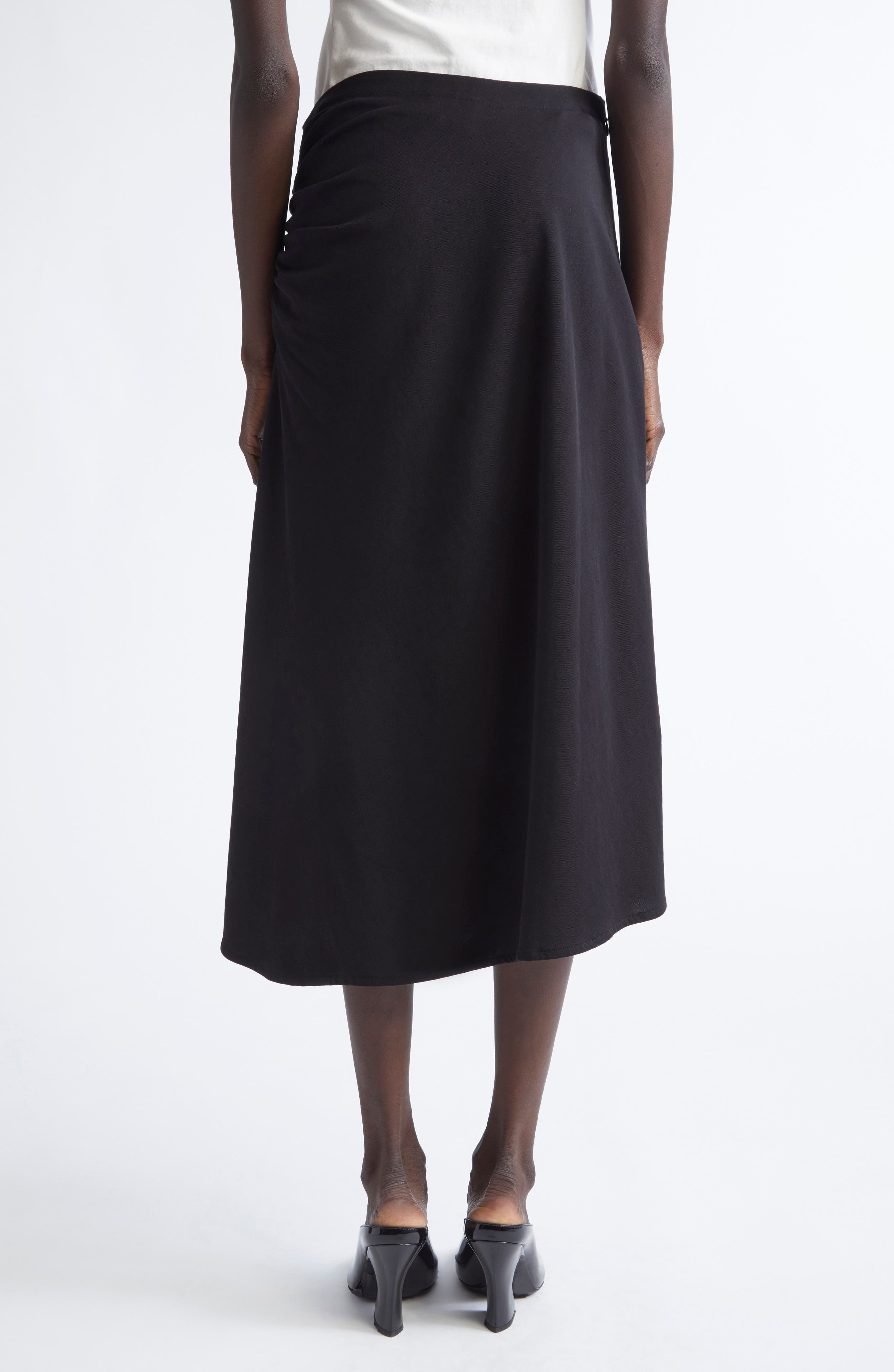 Dries Van Noten Hevira Draped Knit Skirt in Black at Nordstrom - 2
