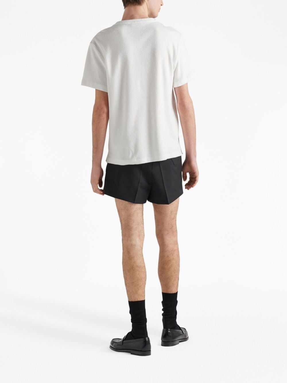 triangle-logo terry T-shirt - 3