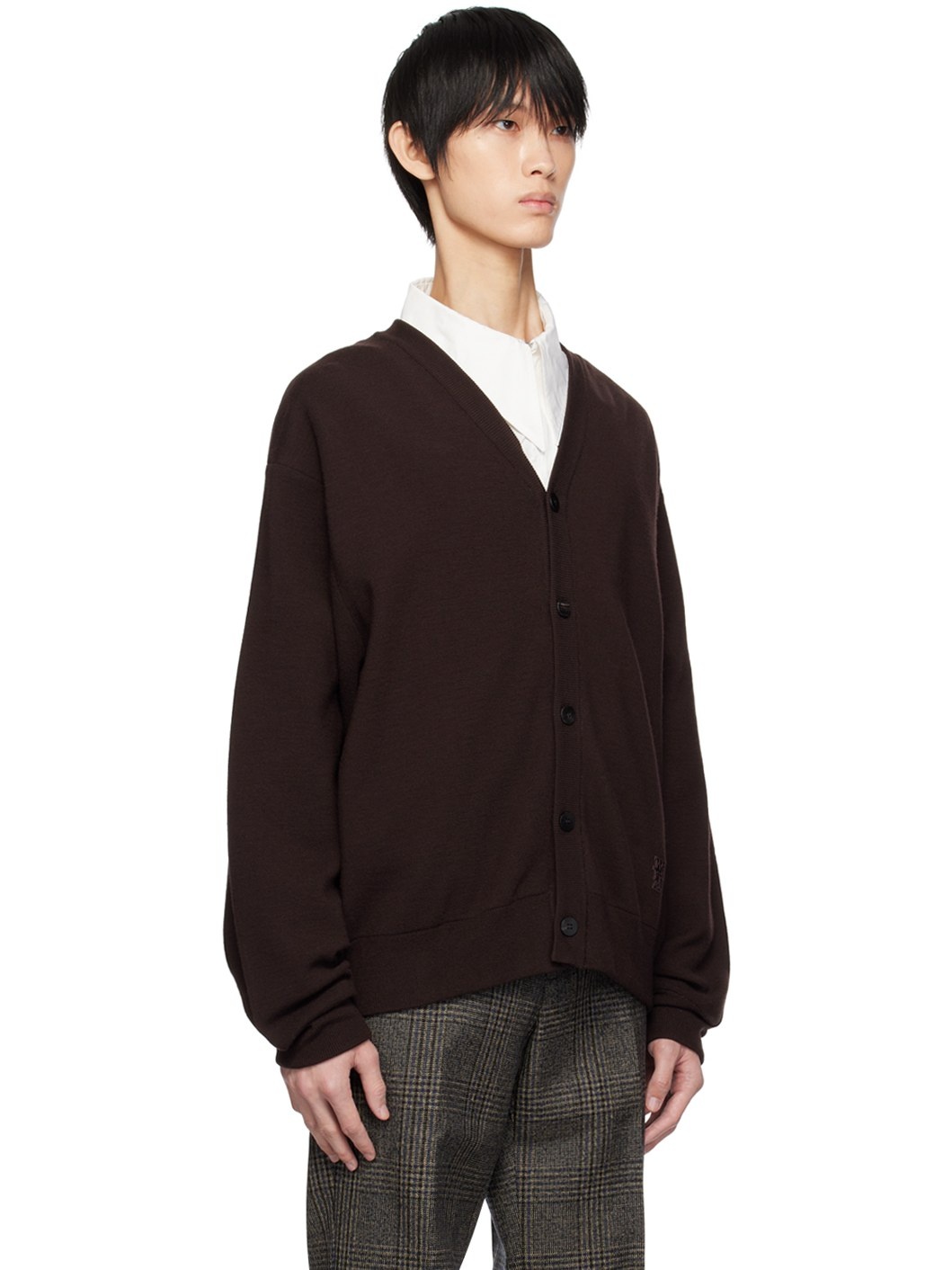 Brown Buttoned Cardigan - 2
