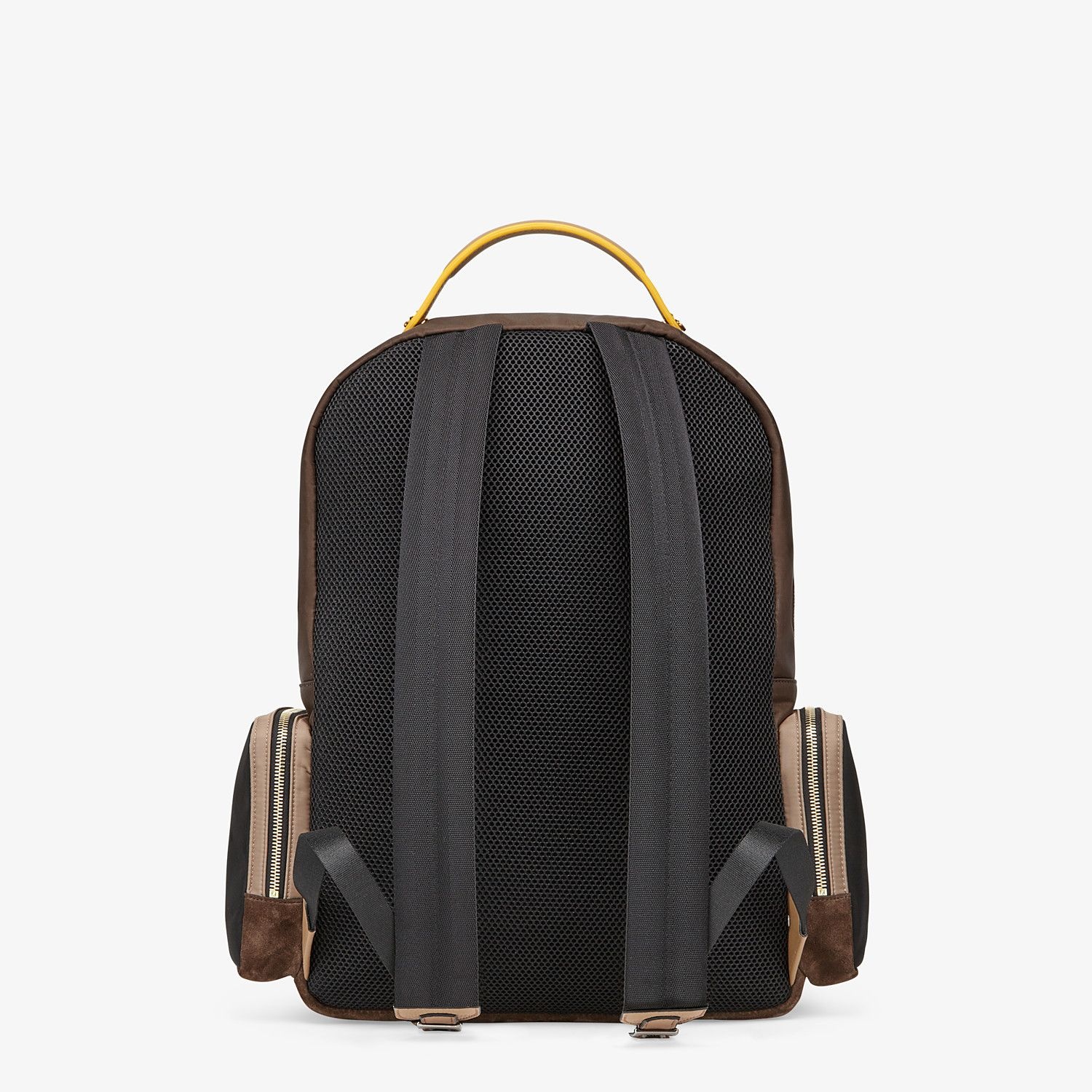 Brown nylon backpack - 3