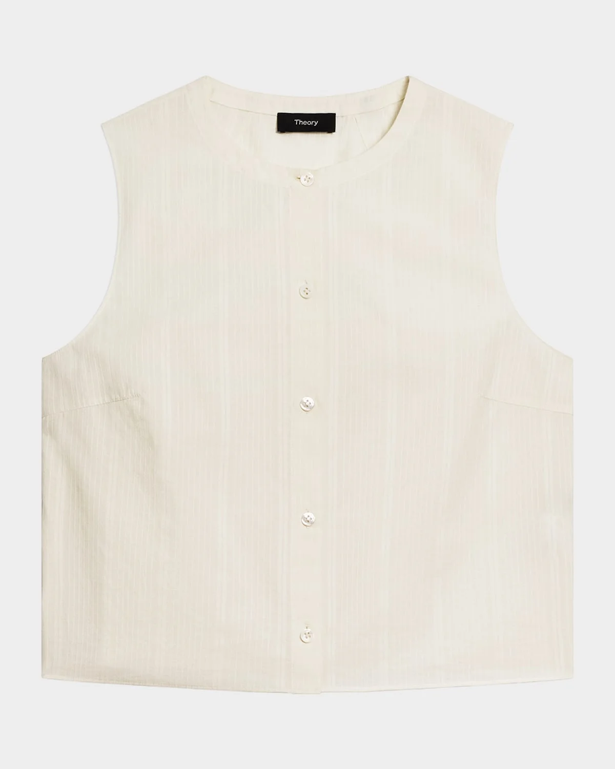 Sleeveless Button-Front Top - 1
