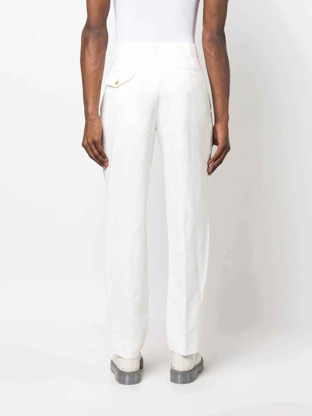 straight-leg chino trousers - 4