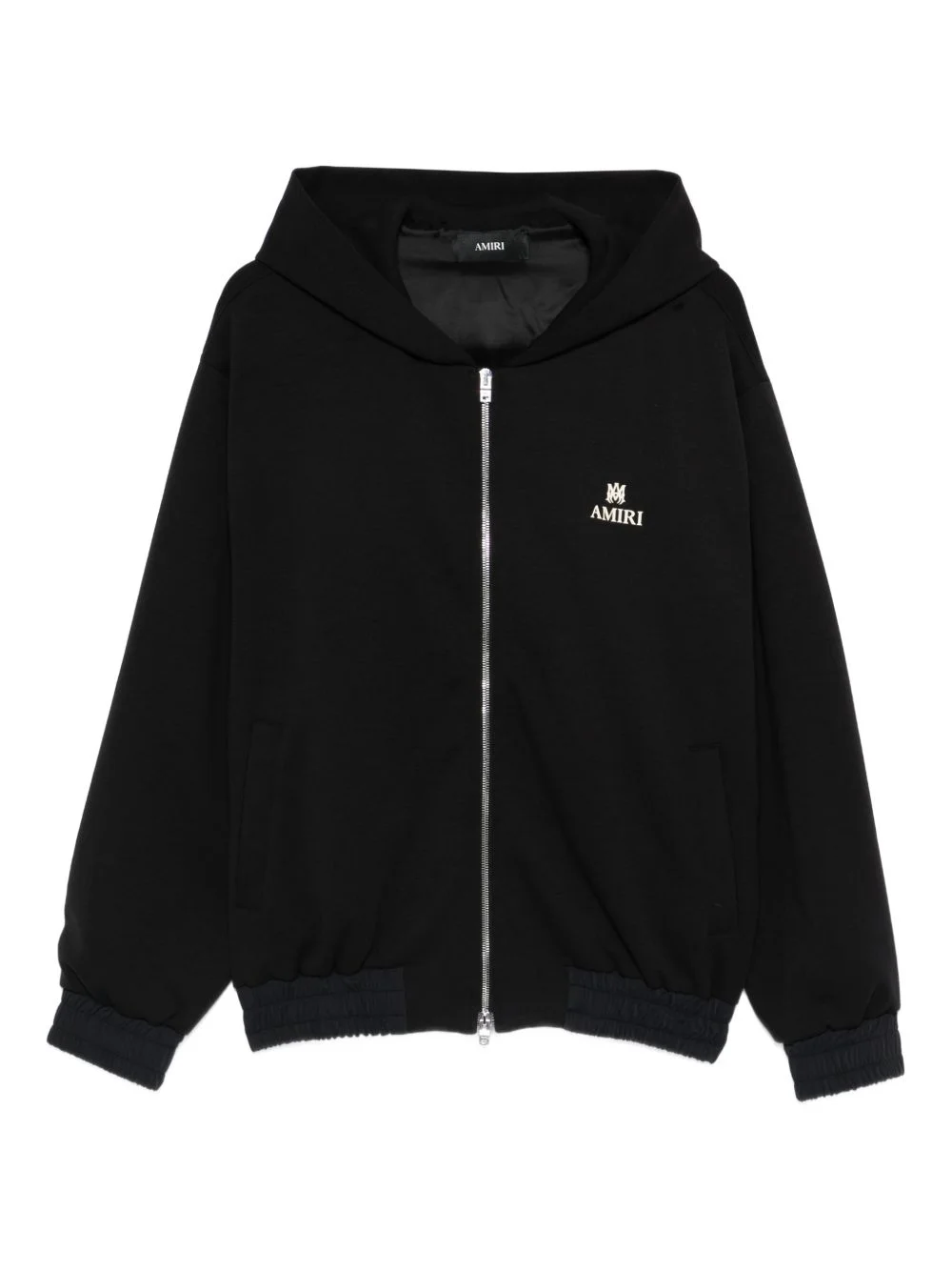 logo-detail zip-up hoodie - 1