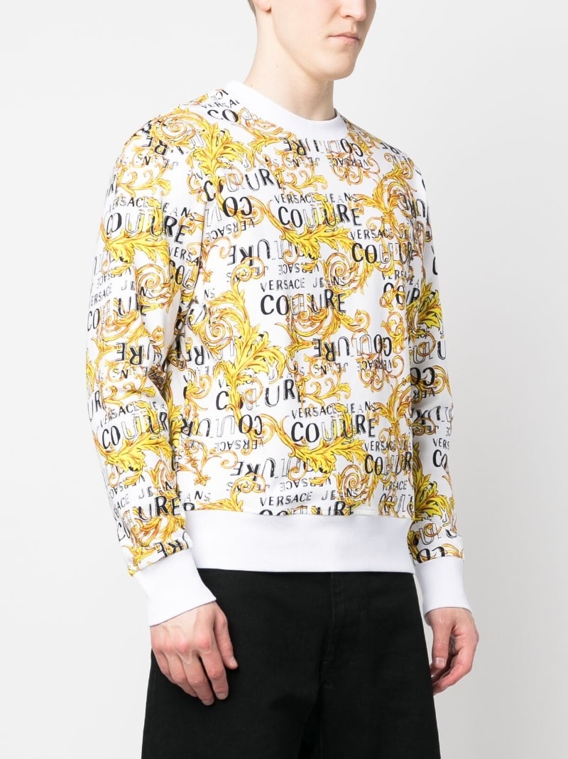 Logo Couture-print cotton sweatshirt - 3