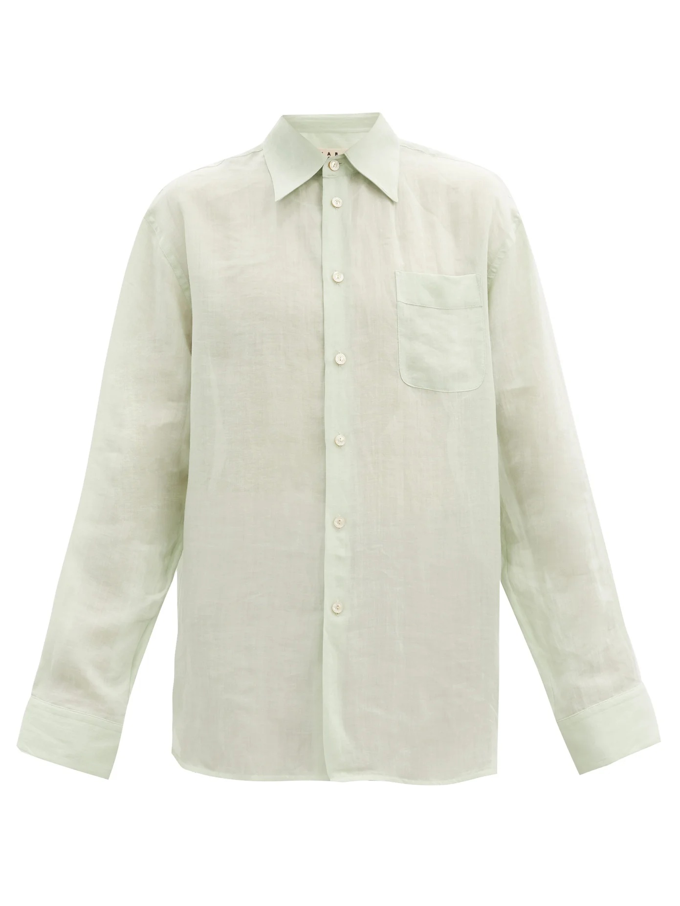 Oversized ramie-voile shirt - 1