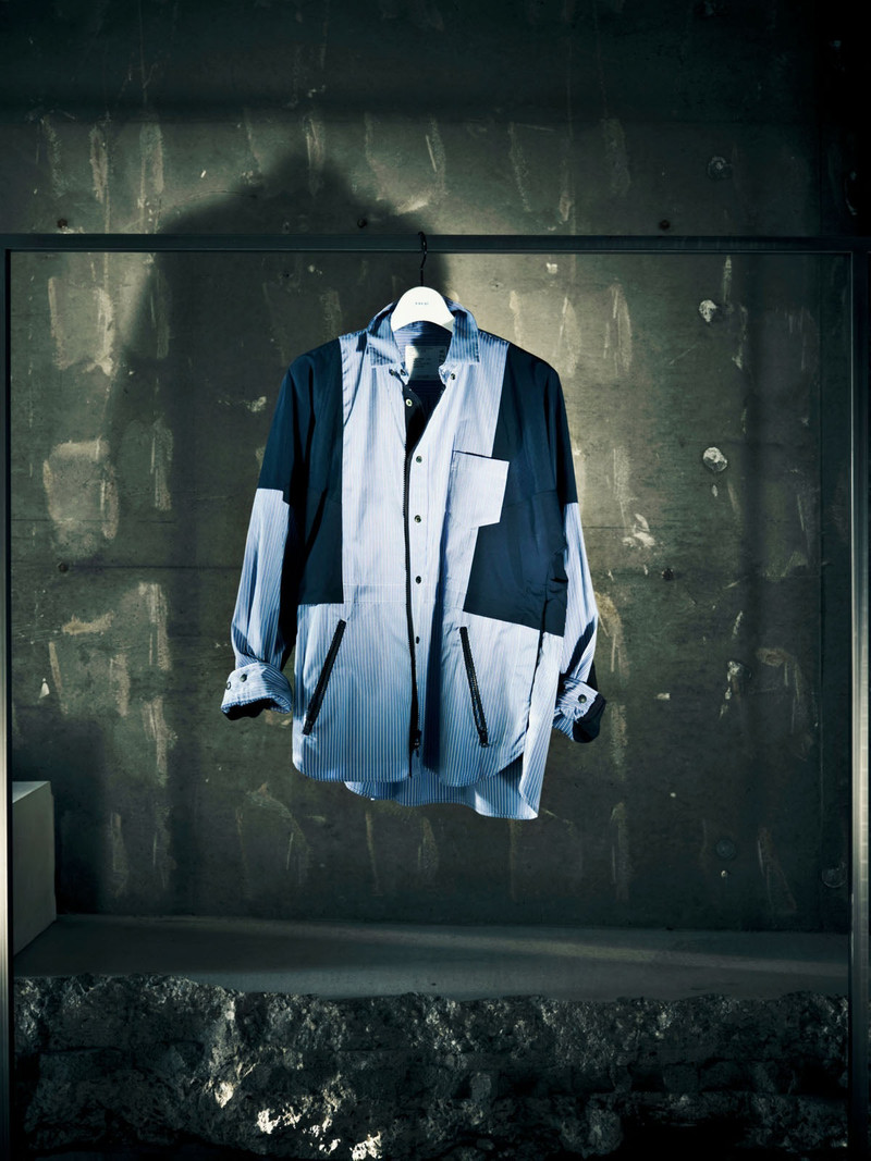 Poplin x Taslan nylon shirt 1