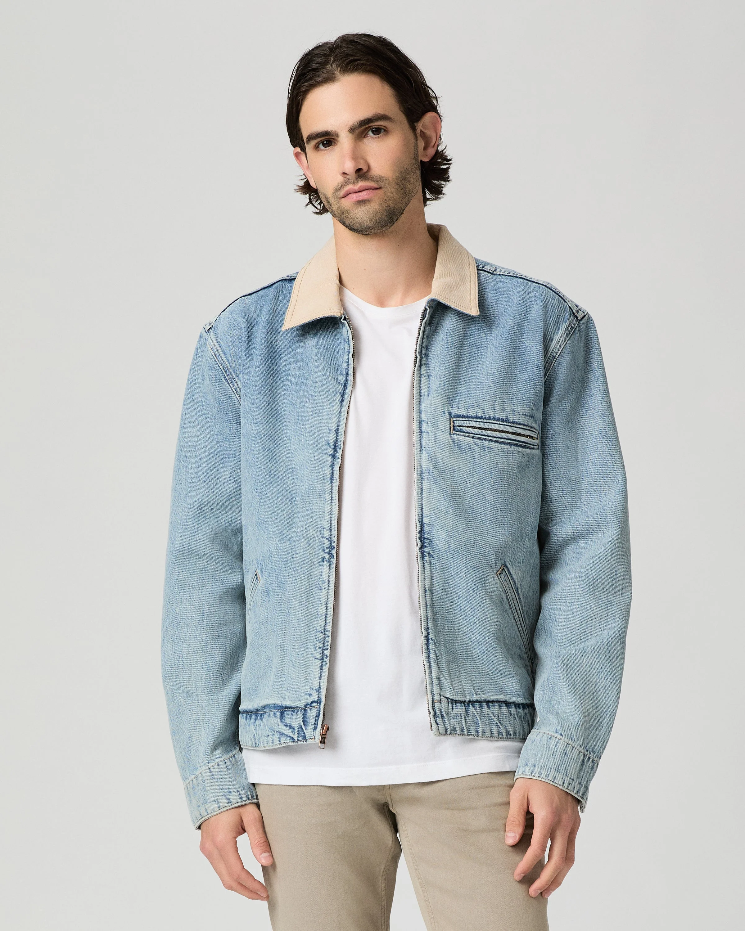 Laughlin Denim Zip Up Jacket - 1