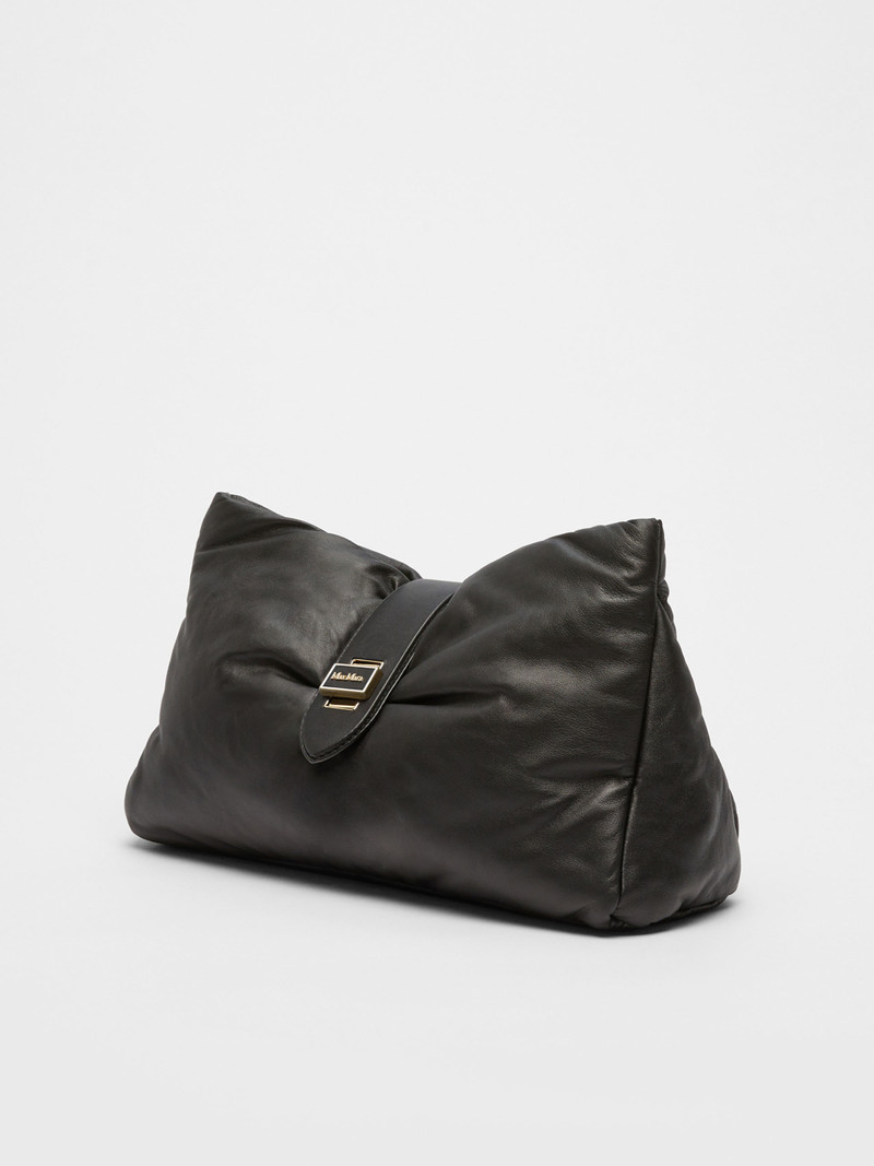Max Mara CUSCINO Maxi nappa leather clutch bag outlook