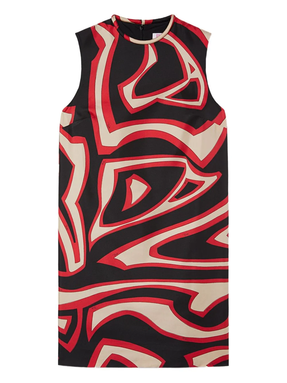 Labirinto-print sleeveless mini dress - 1
