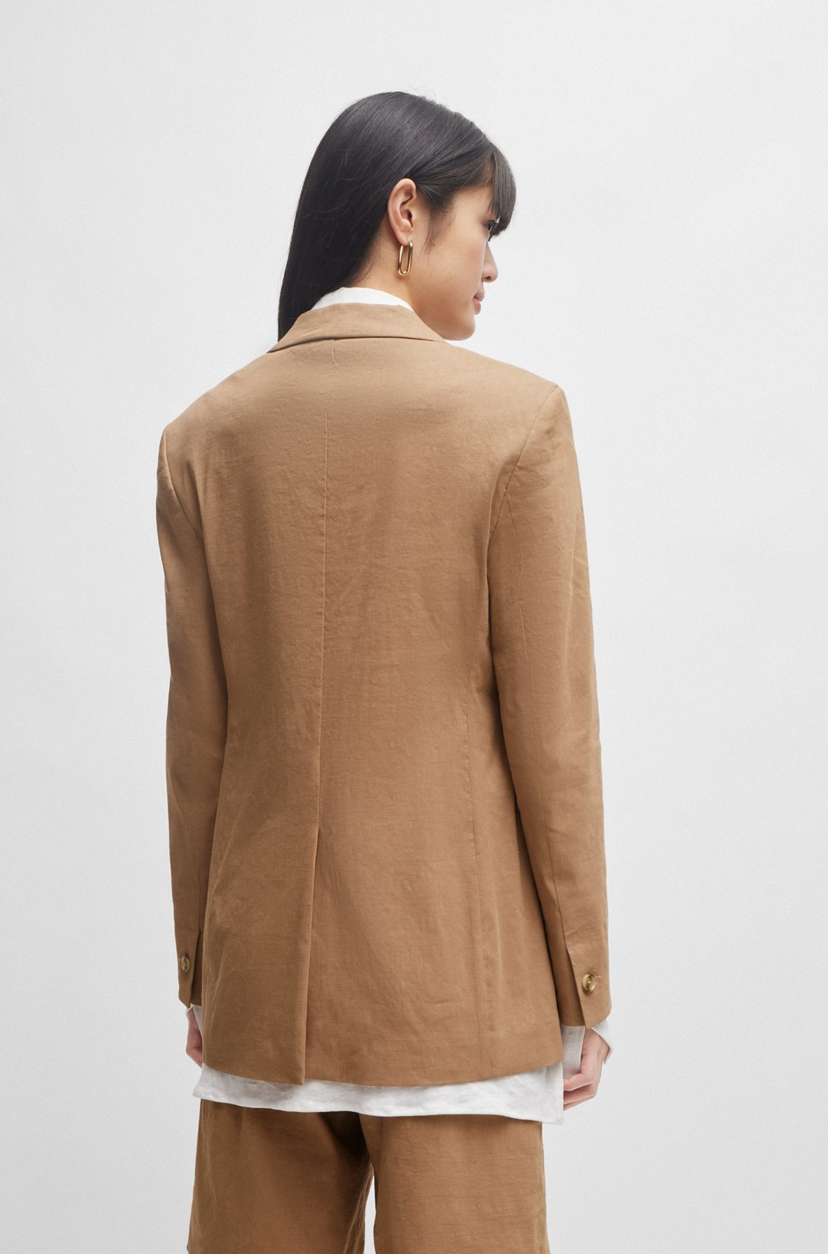 REGULAR-FIT JACKET IN A LINEN BLEND - 4