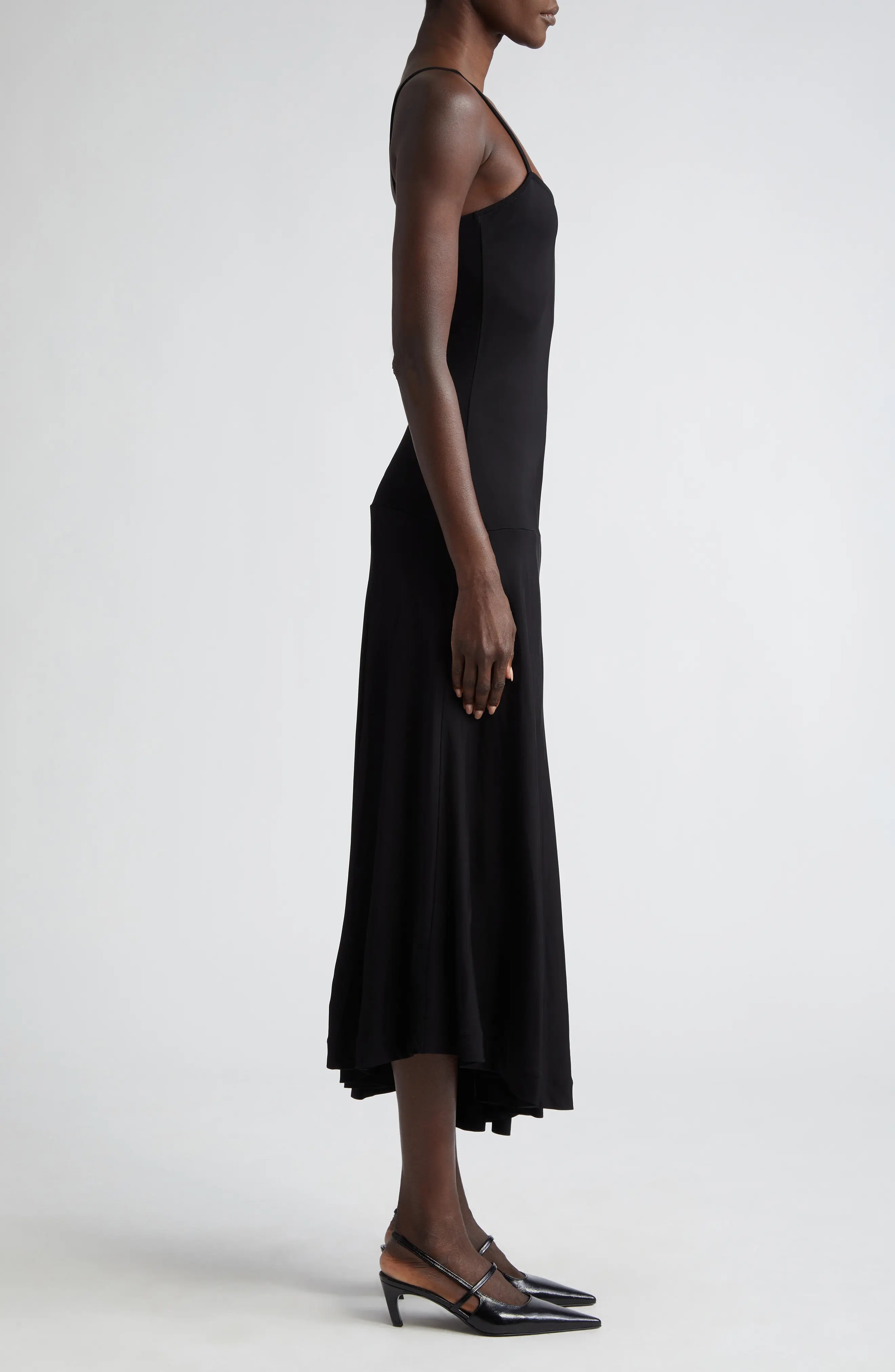 Asymmetric Contour Seam Slipdress - 3