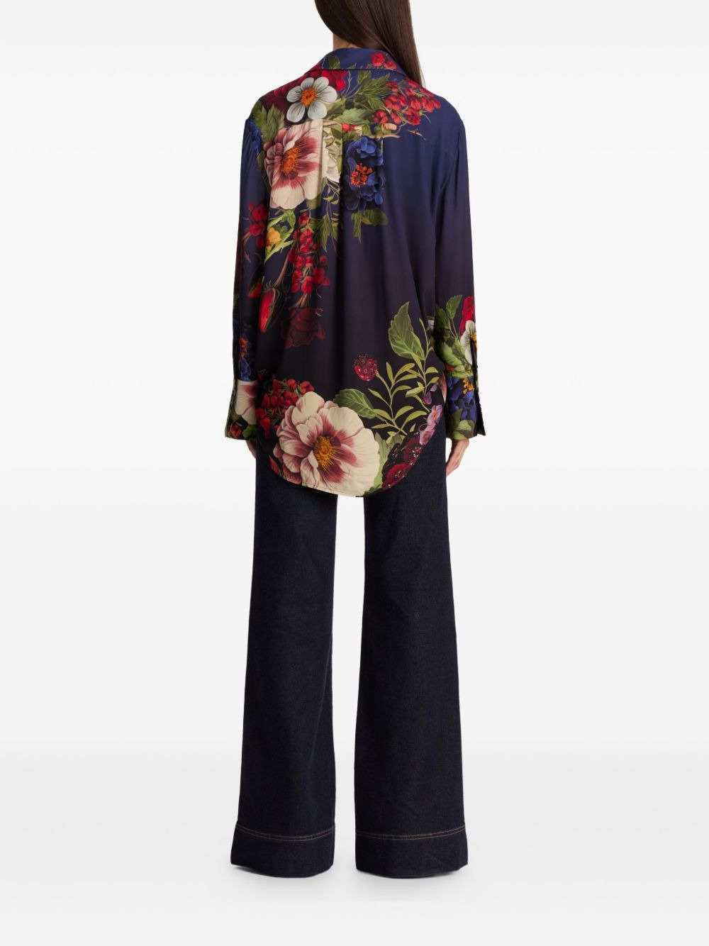 Finely floral button-down shirt - 4