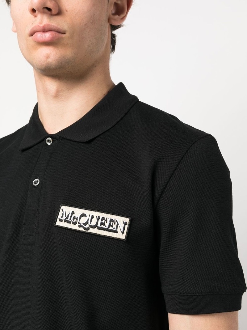 logo-patch polo shirt - 5