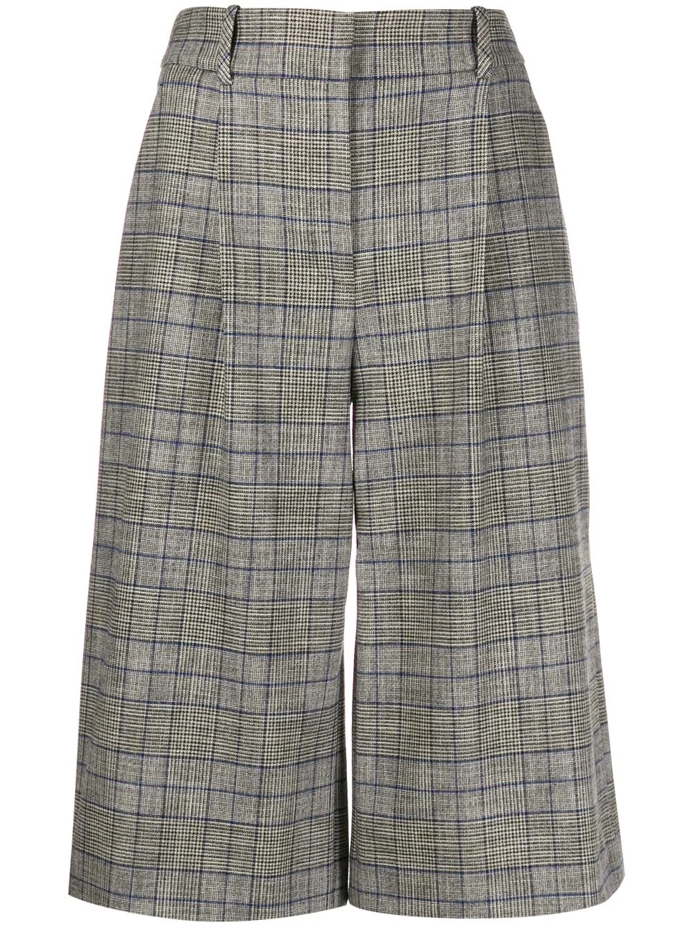 high-rise checked culottes - 1