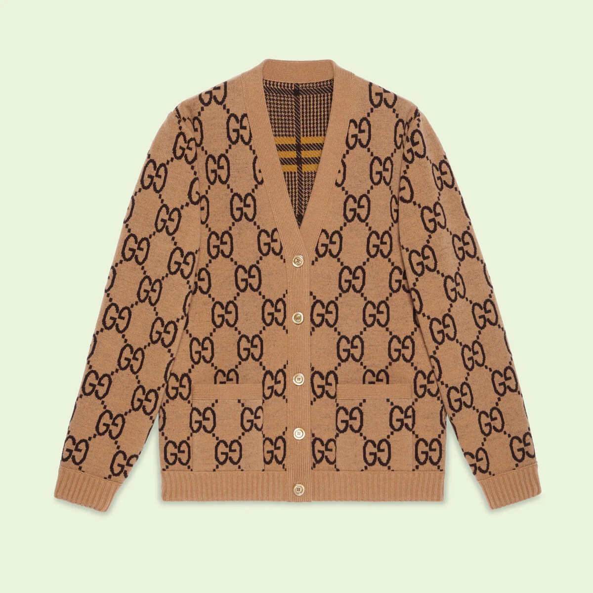 Reversible knit wool cardigan - 10