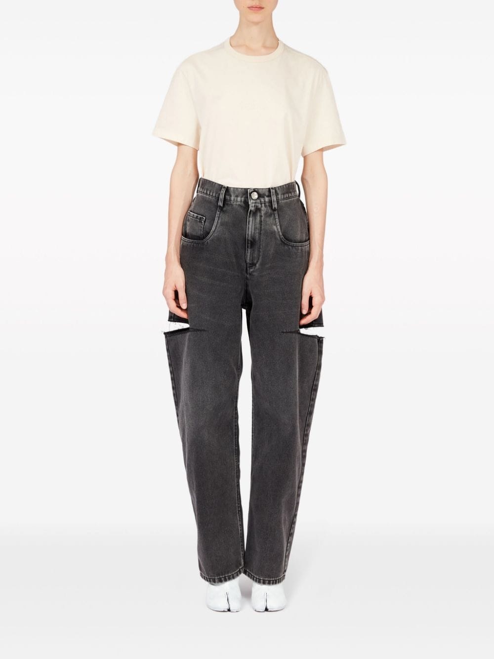 high-rise tapered jeans - 2