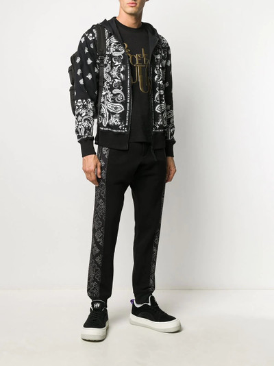 VERSACE JEANS COUTURE paisley print zip-front hoodie outlook